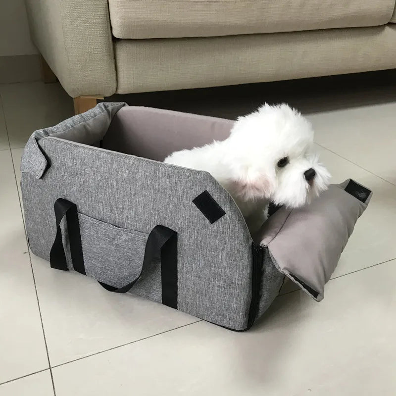 The Growing Mart Dog Car Seat Bed – Portable Travel Carrier for Small Pets